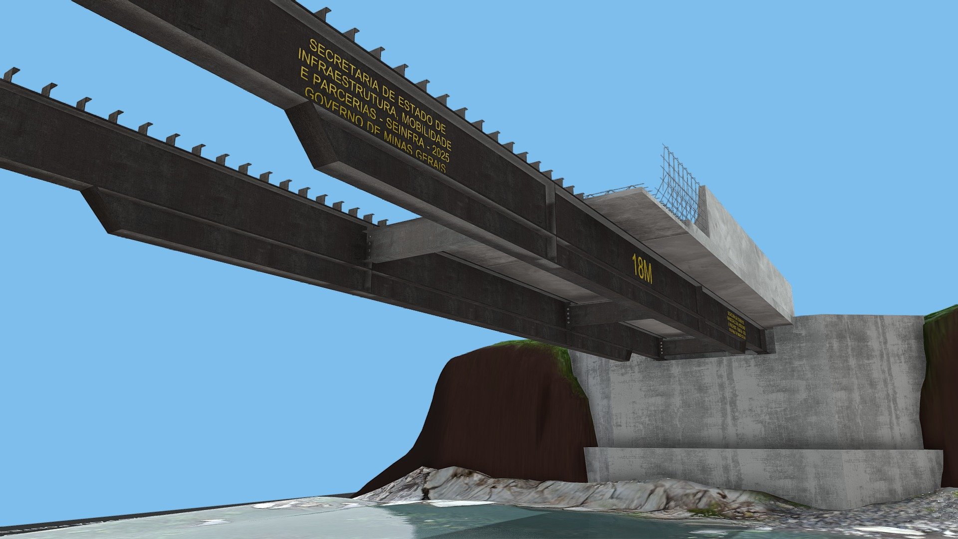 Ponte Seinfra 2025 | 18 metros — Sketchfab embed 3D viewer