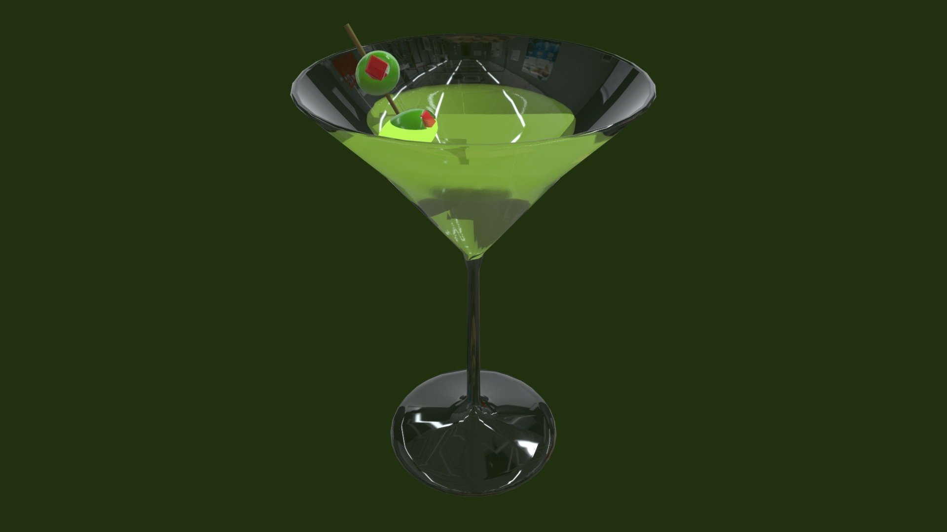 Martini dry3 olives Download Free 3D model by AR Neophyte (AR