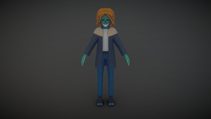 Hrensel (zombie low-poly) 3D Model
