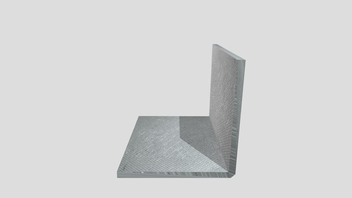 Угловой профиль серый 3D Model