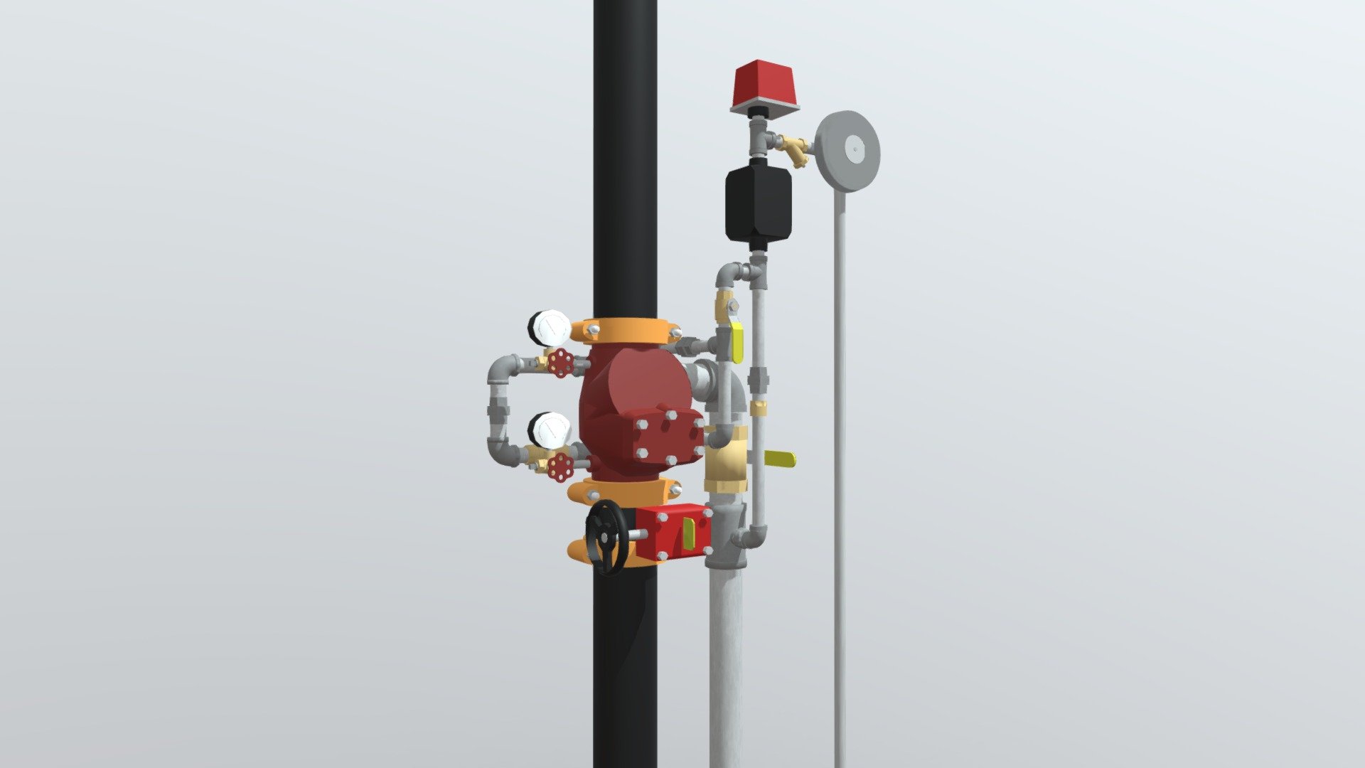 Wet Pipe Riser Assembly - 3D model by NFSA [ea27eac] - Sketchfab