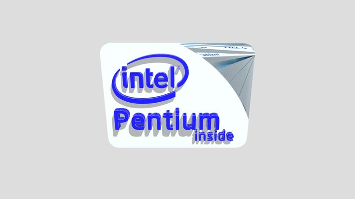 Intel Pentium Inside Logo 3D Model