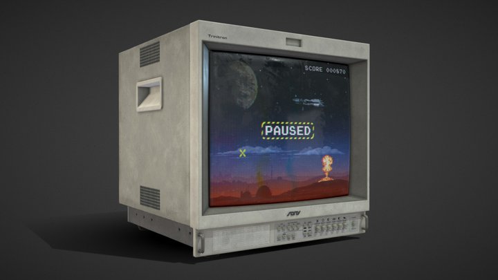 TV Sony Trinitron CRT 3D Model