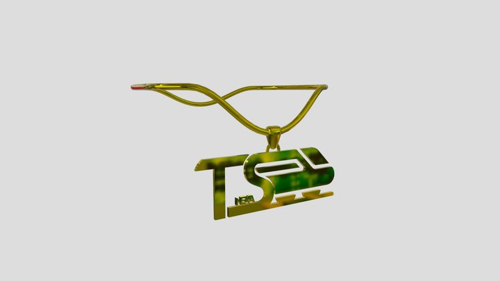 Gold Trainsim Necklace 3D Model