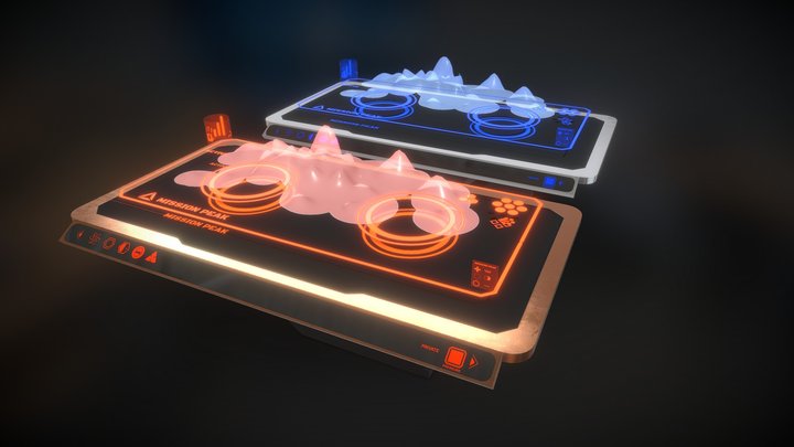 Hologram Table ( game ready asset) – Free 3D Model STL