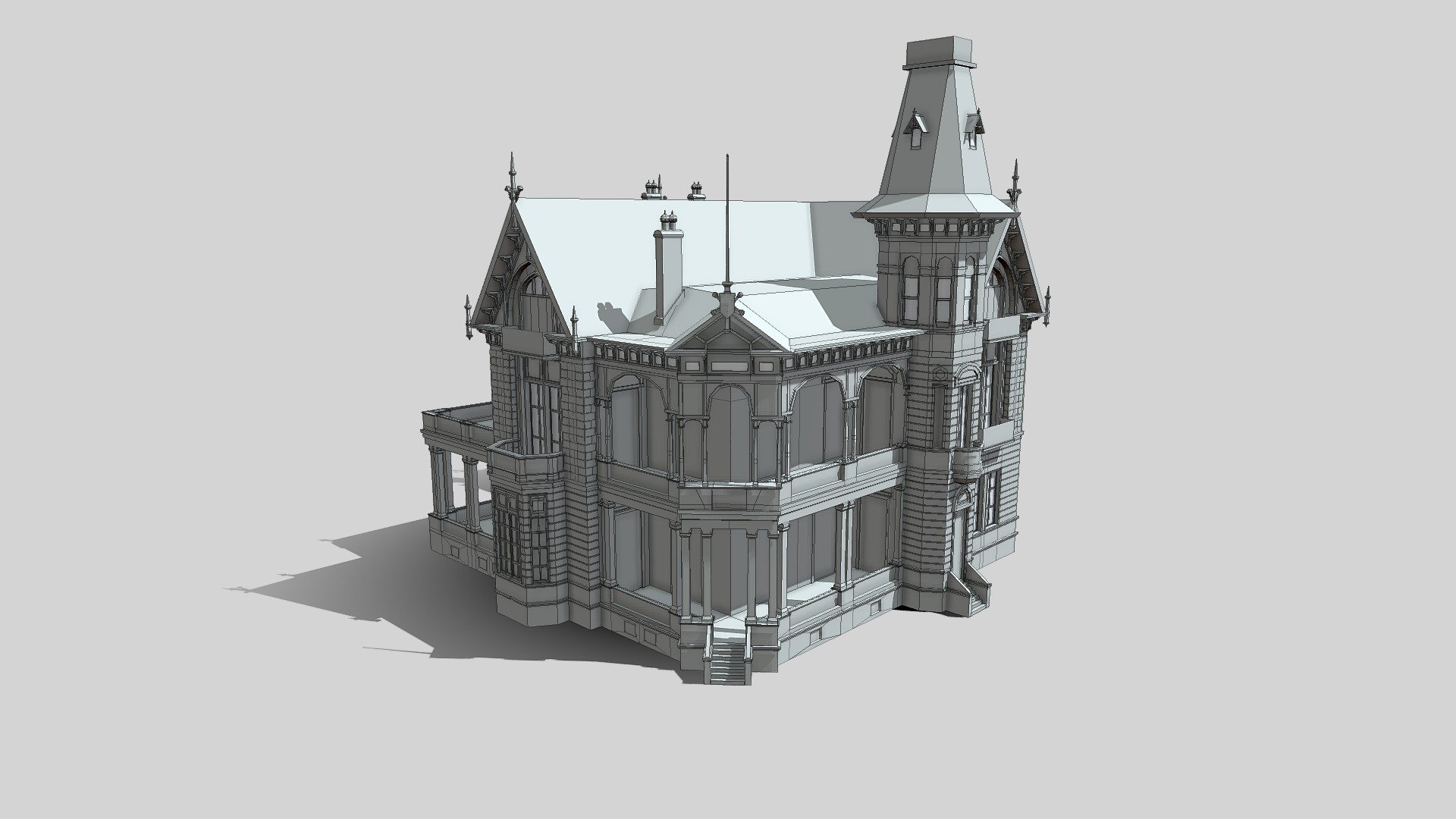 Von Bullow Mansion - 3D Print Optimized Preview