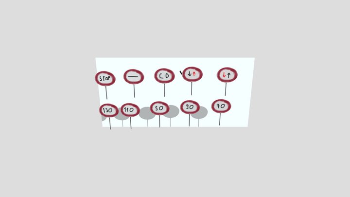 PanneauCodedelarouteV1 3D Model