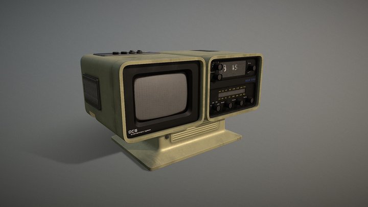 Old Vintage TV 3D Model