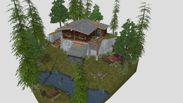 DAE Diorama - Forest Loner 3D Model