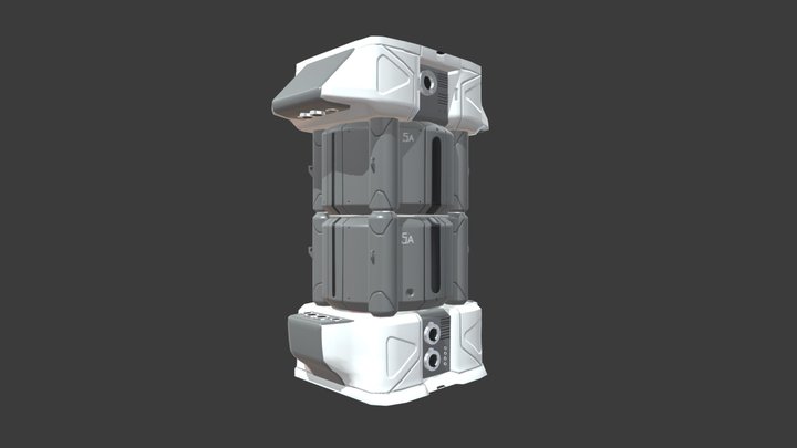 Splash Damage Art Test Silo 3D Model