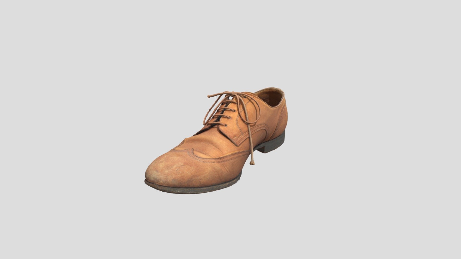Used leather shoes — Sketchfab embed 3D viewer