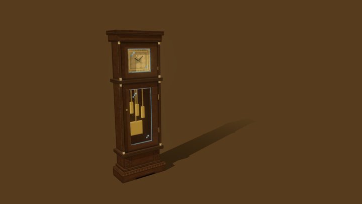 Grandfather clock 3D Model