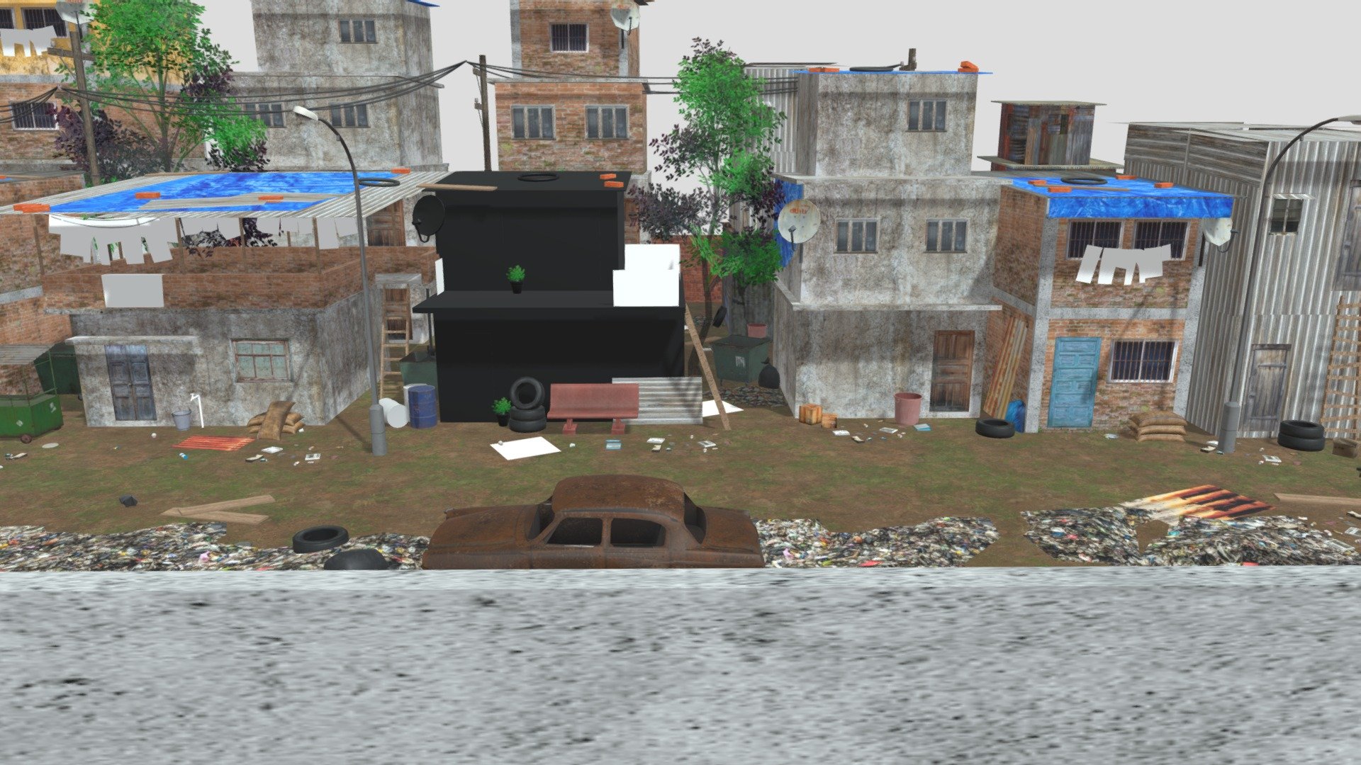 Slum_Mumbai_4 - 3D model by convrseai [ea33d6d] - Sketchfab