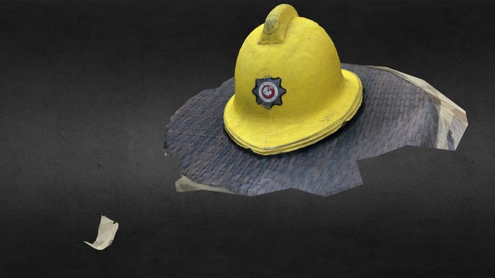 cleaned up fireman's helmet 3D Model