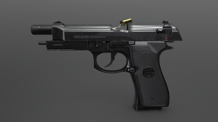 Beretta M9A2 Pistol 3D Model