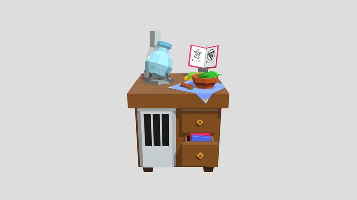 Alchemy Station Prop 3D Model