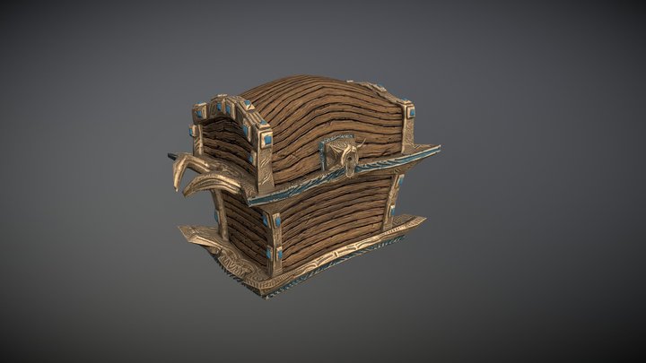 Fantasy stylized chest 3D Model