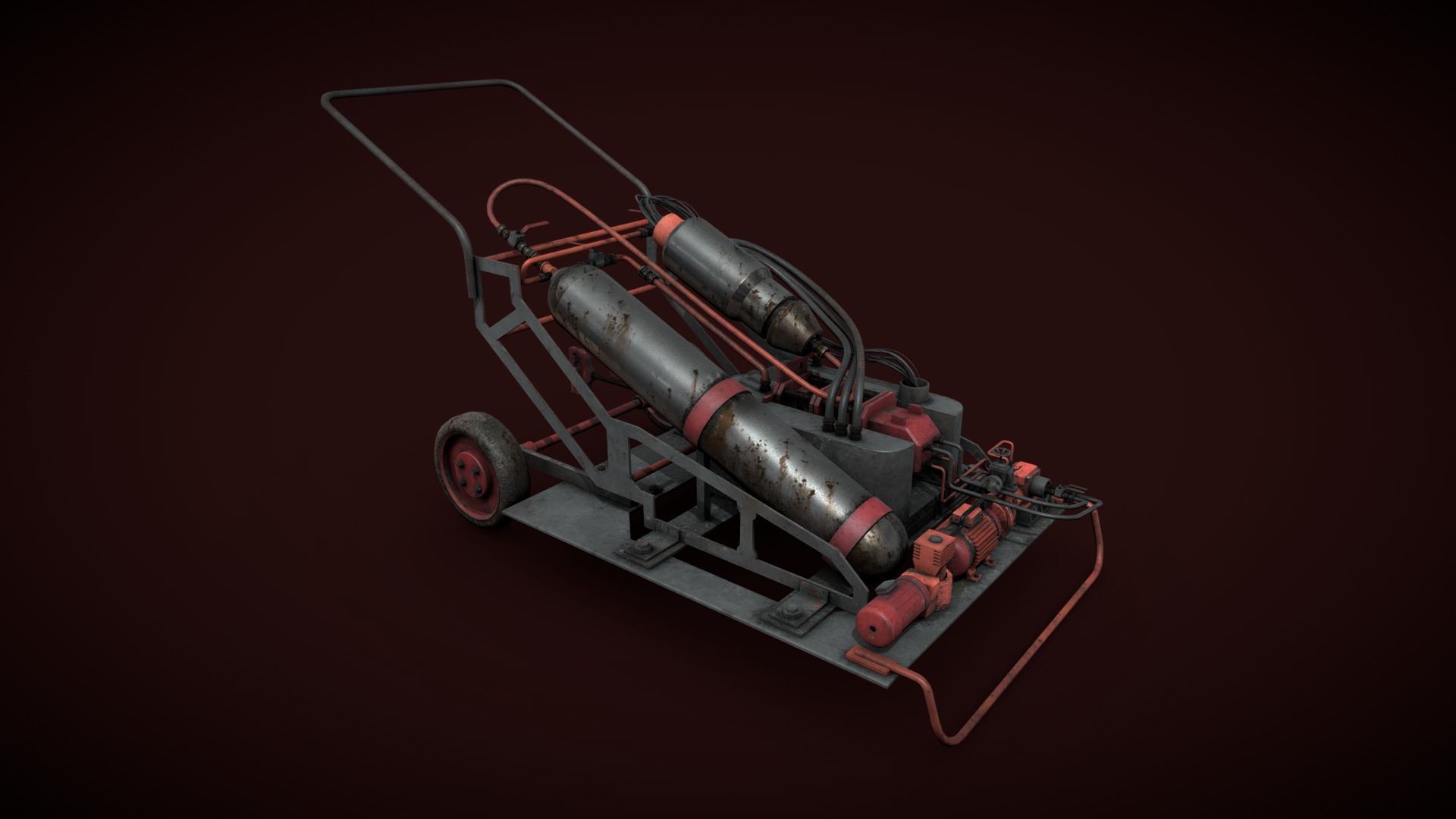 3D model Portable machinery device - This is a 3D model of the Portable machinery device. The 3D model is about a small model of a car.