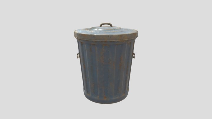 Rusted Trashcan 3D Model