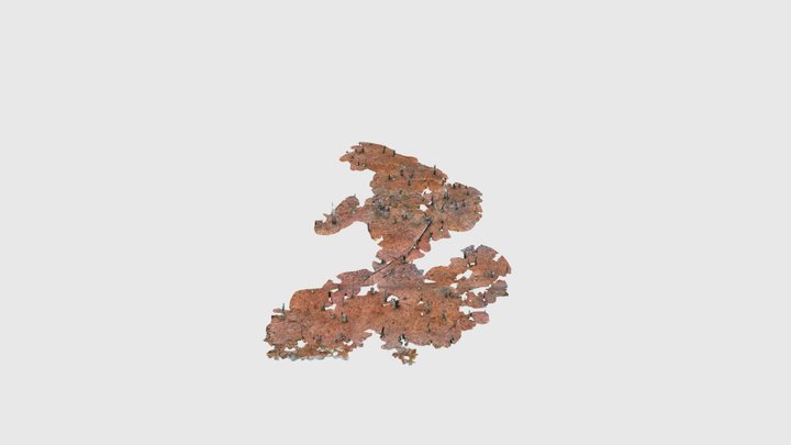 HINE topographic profile 3D Model