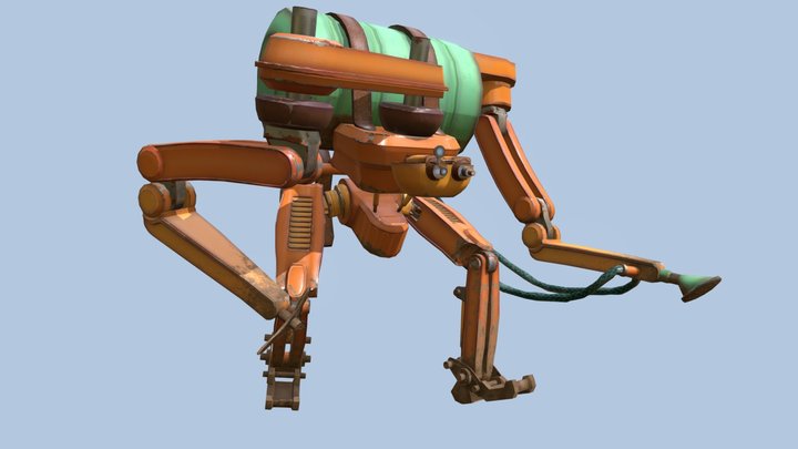 Robuddy | Gardening Robot | Game Art 2 3D Model
