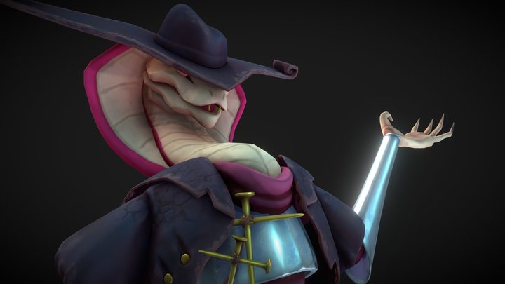 Nail & Hammer - Serpent Lady - Stylized Creation 3D Model