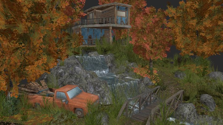 DAE Diorama - Eco House 3D Model