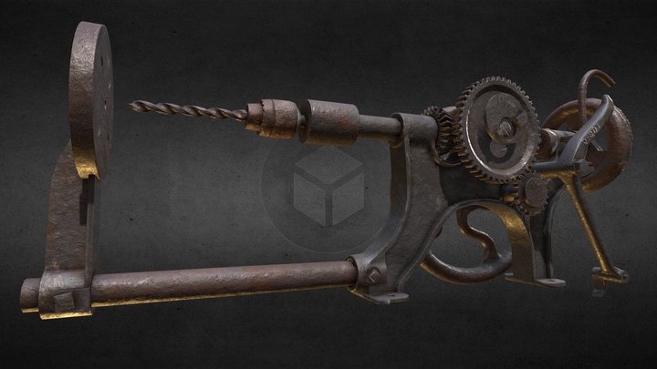 Champion Blower & Forge Antique Drill Press 3D Model