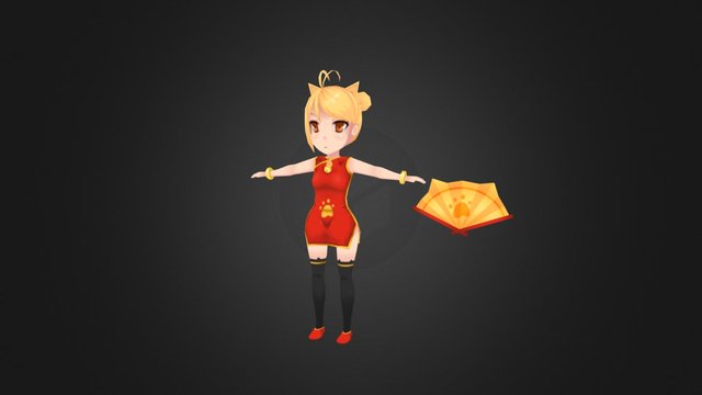Mobile Game Character 3D Model
