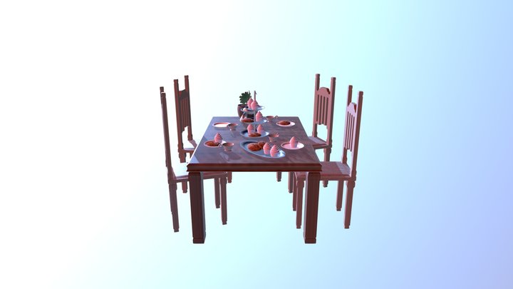 Tea Party (no text) 3D Model