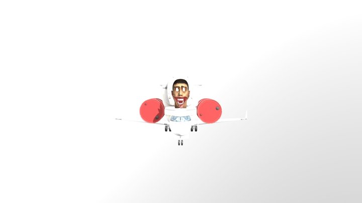EXPLOSIVE AIRPLANE TOILET SKIBIDI TOILET 3D Model