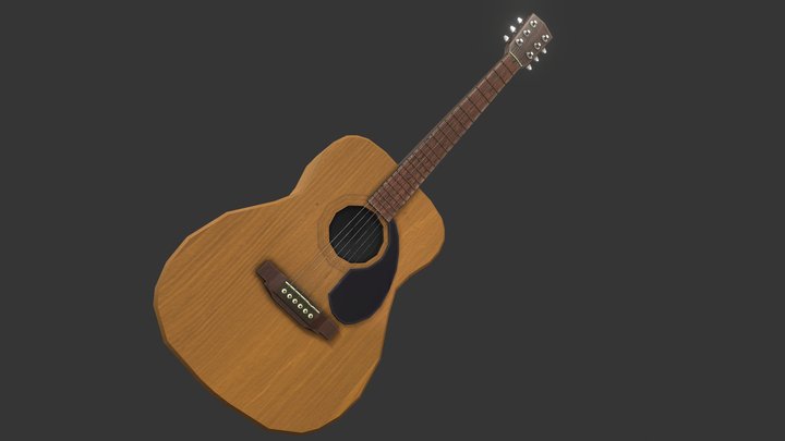 Acoustic Guitar (WIP) 3D Model