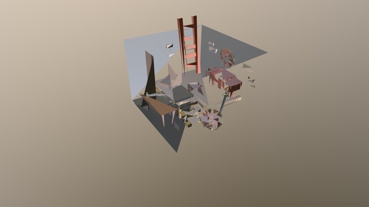 Dungeon Outpost Colored 3D Model
