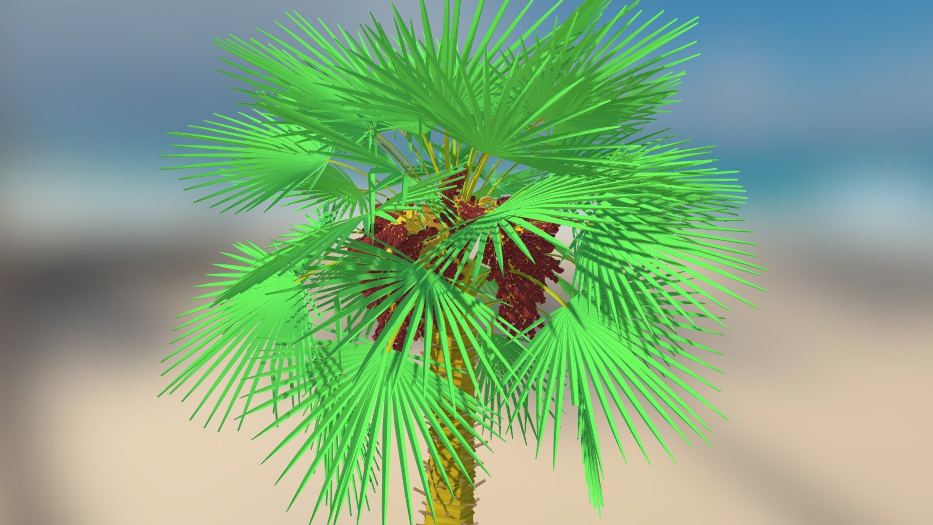 Trachycarpus Fortunei (Fructification) — Sketchfab embed 3D viewer