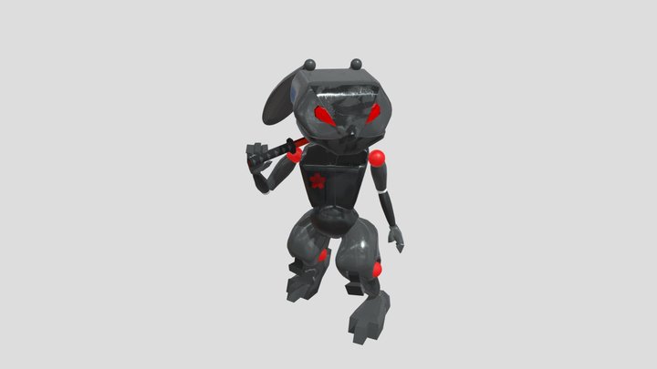 Rabbit Ninja Robot 3D Model