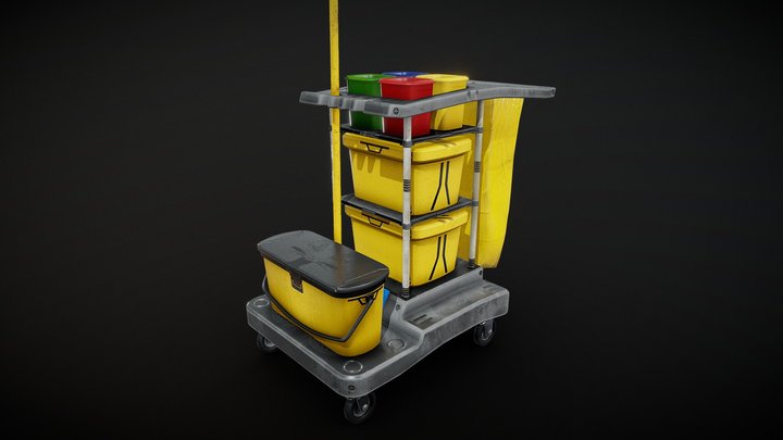 Cleaning Cart 3D Model