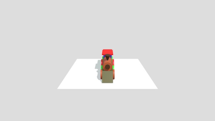 Brick train 3D Model