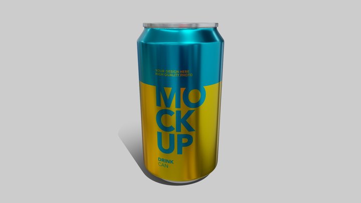 Soda Can 355ml - Blue 3D Model