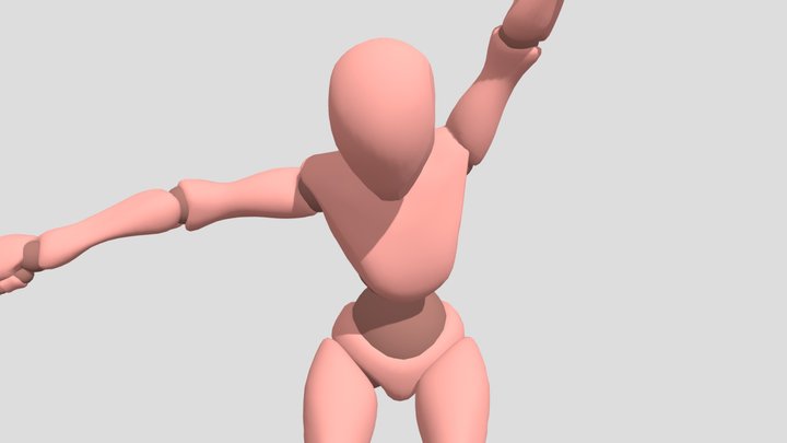 X Bot@Running Jump (1) 3D Model