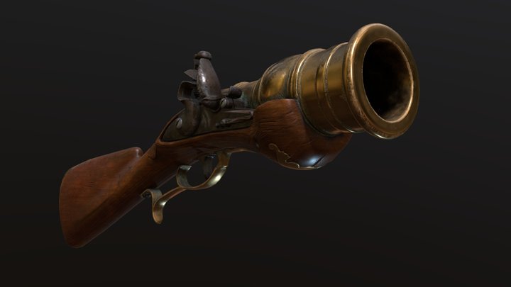 18th Century Hand Mortar 3D Model