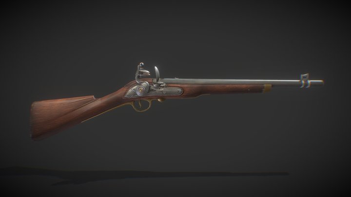 Flint Gun 3D Model