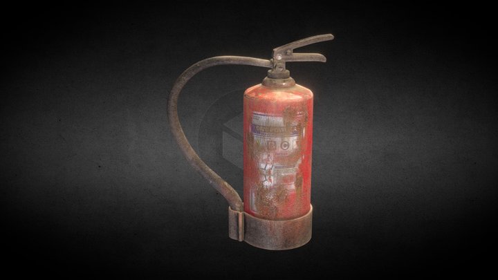 Old Fire Extinguisher 3D Model