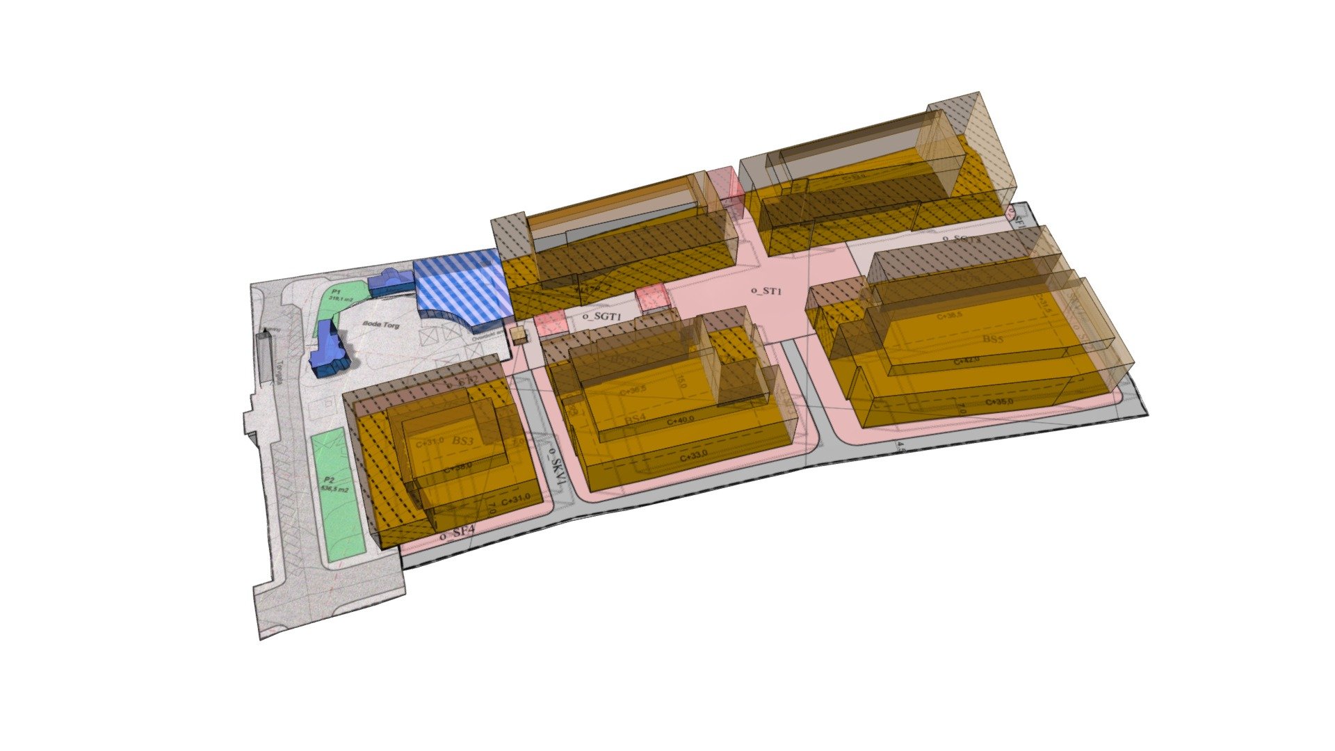 Figur 5.4: 3D modell av Caseområde 1