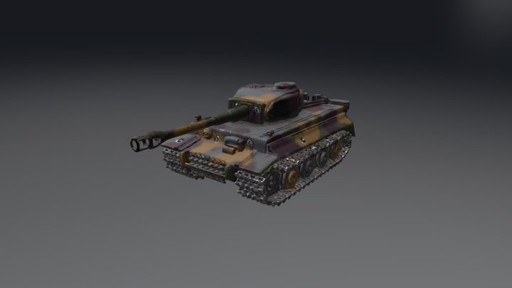 German TigerTank 3D Model