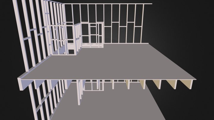 Q S I L- Shape Stairwell Assembly 3D Model