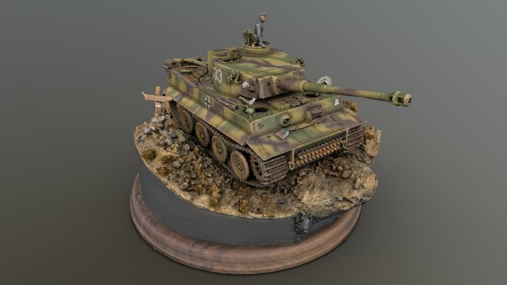 Tank Diorama Scan 3D Model