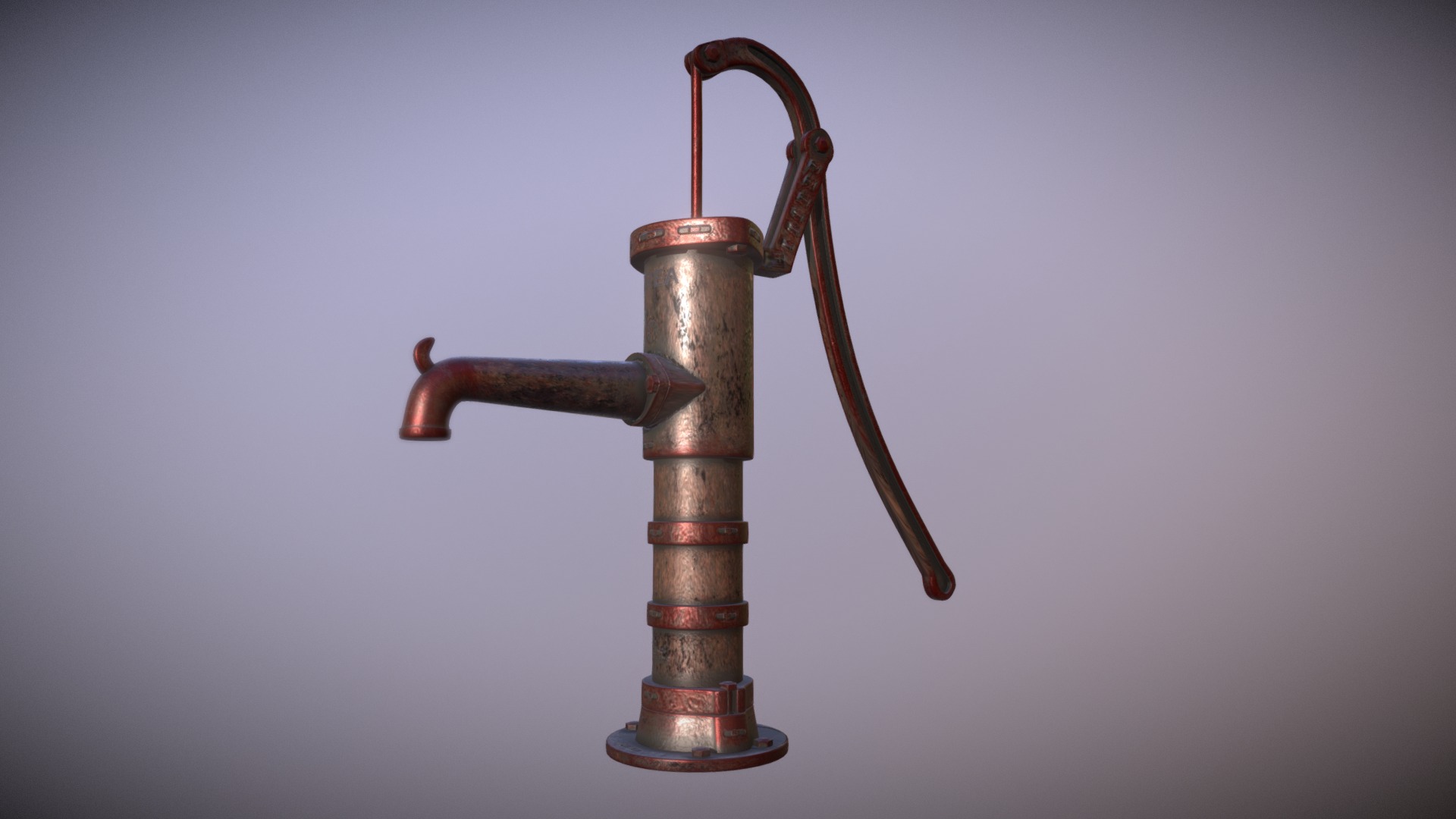 3D model Old Classic Retro - This is a 3D model of the Old Classic Retro. The 3D model is about a metal object with a handle.