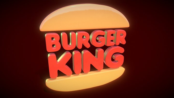 Burger King Logo 3D 3D Model