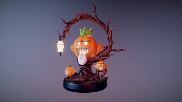Pumpking Boo 3D Model