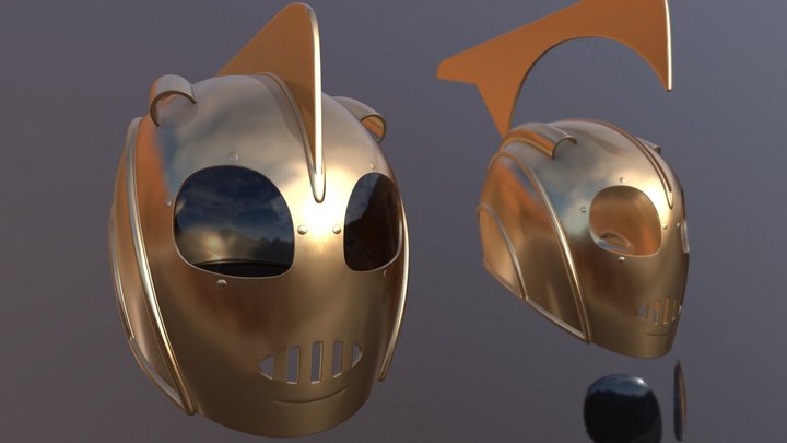 Rocketeer Helmet - 3D Print Ready 3D Model